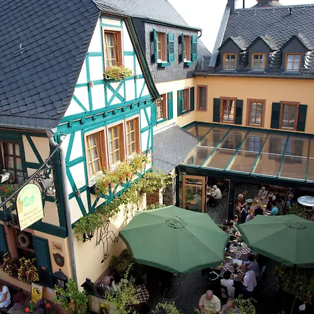 酒店 Weinhotel Des Riesling Zum Gruenen Kranz 吕德斯海姆